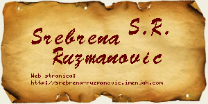 Srebrena Ružmanović vizit kartica